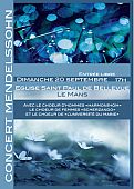 affiche concert Mendelssohn St-Paul de Bellevue (Le Mans, France)