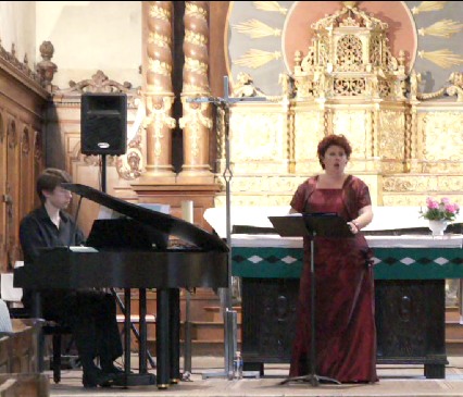 Evelyne Béché, Boris Bouchevreau - récital chant, saxophone, orgue, piano, Eglise de Saint-Calais, Sarthe, 10 octobre 2010