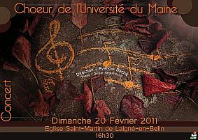 concert of the choir of the University of Maine, conducted by Evelyne Béché, church of Laigné-en-Belin (Sarthe, France) - 20 February 2011