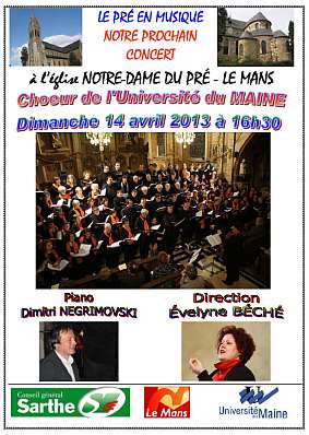 concert of the Choir of the University of Maine - 14th April 2013 - Church ND du Pré, Le Mans (Sarthe, France)