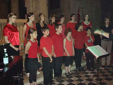 choeur d'enfants du CASLUM en concert à l'église du Pré (Le Mans, Sarthe) - Evelyne Béché - chorale - Université du Maine - Le Mans - Sarthe