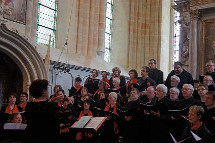 concert du Choeur de l'Université du Maine à l'abbaye de Château l'Hermitage, 29/09/2013 - direction Evelyne Béché, piano Dimitri Negrimovski