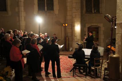 Concert de la chorale Emichante dirigée par Evelyne Béché, 22 novembre 2014, église de Lamnay, Sarthe, France