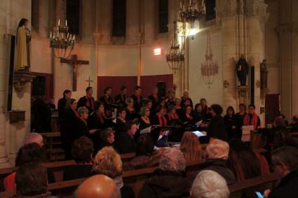 concert du Choeur de l'Université du Maine dirigé par Evelyne Béché - 29 mars 2015 - Eglise de Louplande