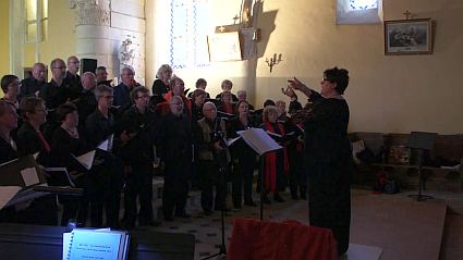 Concert de la chorale Emichante dirigée par Evelyne Béché, 17 juin 2013, église de Montaillé, Sarthe, France