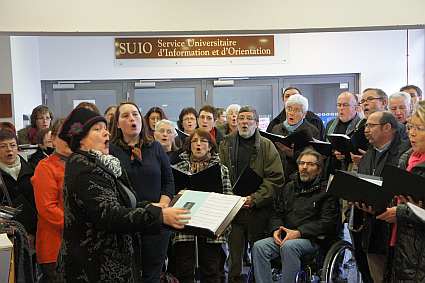 concert du choeur de l'Université du Maine dirigé par Evelyne Béché - portes ouvertes de l'Université du Maine - 09/02/2013