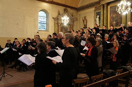 Choeur de l'Université du Maine, chorale Mille Accords, choeur d'hommes, dirigés par Evelyne Béché - Eglise de Mulsanne - 11/02/3012