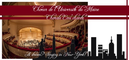 Misatango au Carnegie Hall, New-York. Choeur de l'Université du Maine et chorale Emichante, dirigées par Evelyne Béché