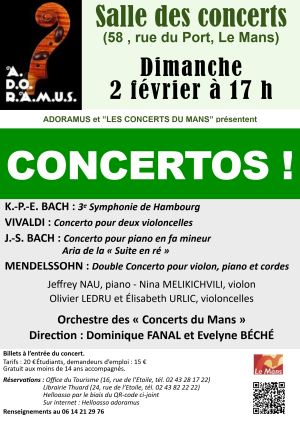 Concert  Adoramus - Evelyne Bch - Dominique Fanal - 2 fvrier 2024 - Le Mans